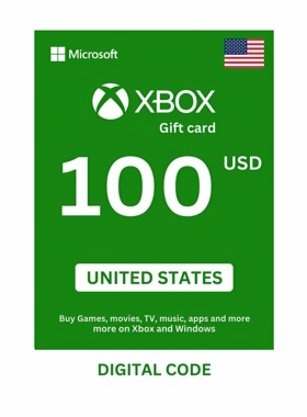 美国 微软PC Xbox live 100美金礼品卡 Xbox one|Series S,X Code