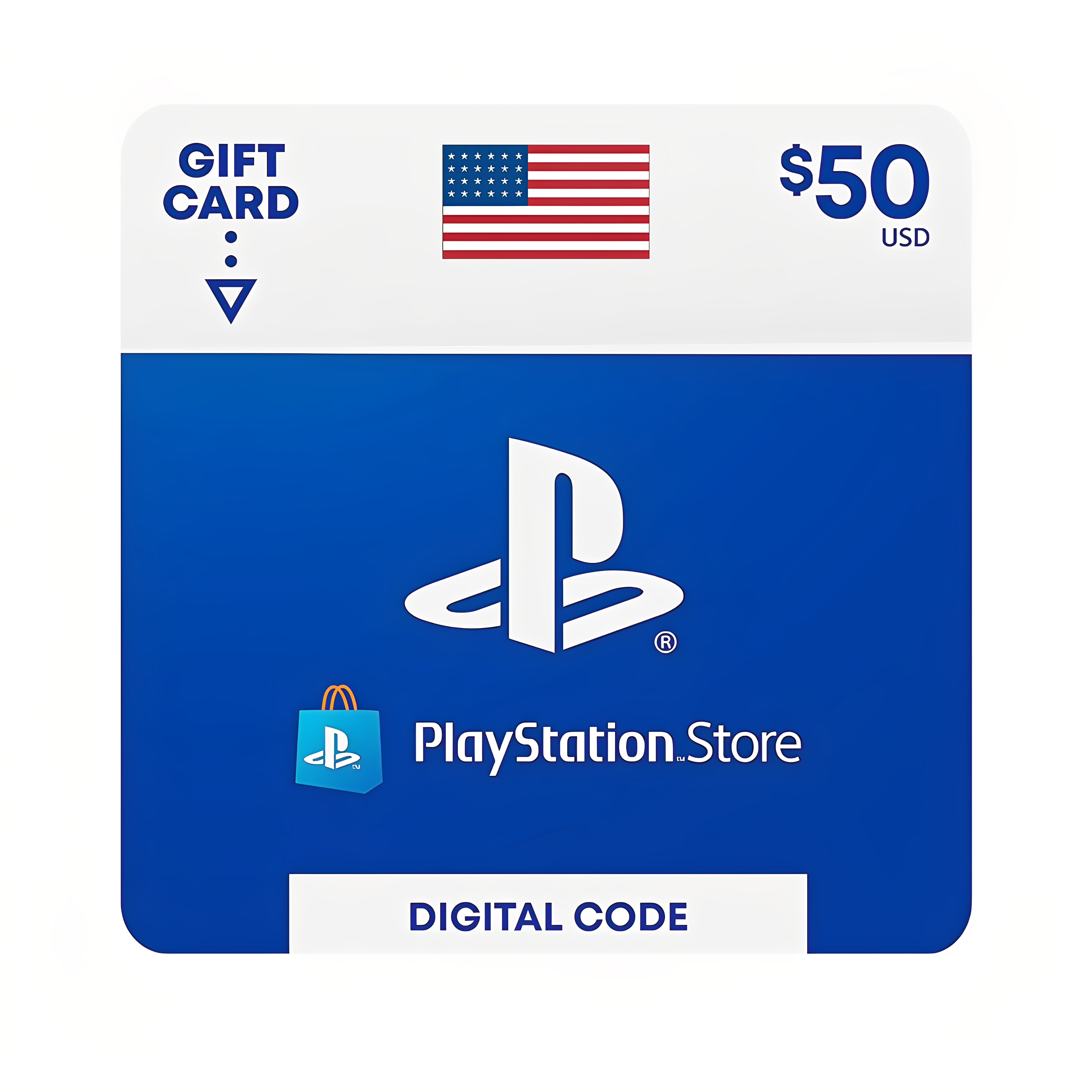PlayStation美服充值点卡 PSN Plus 50美金 PS5 PSV US PS4 Store