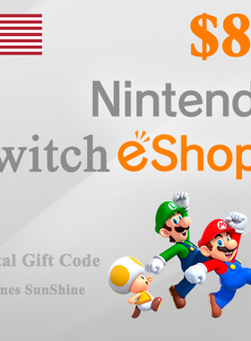 USD$80 Nintendo eShop Gift Card Code USA 美服Switch点卡80刀