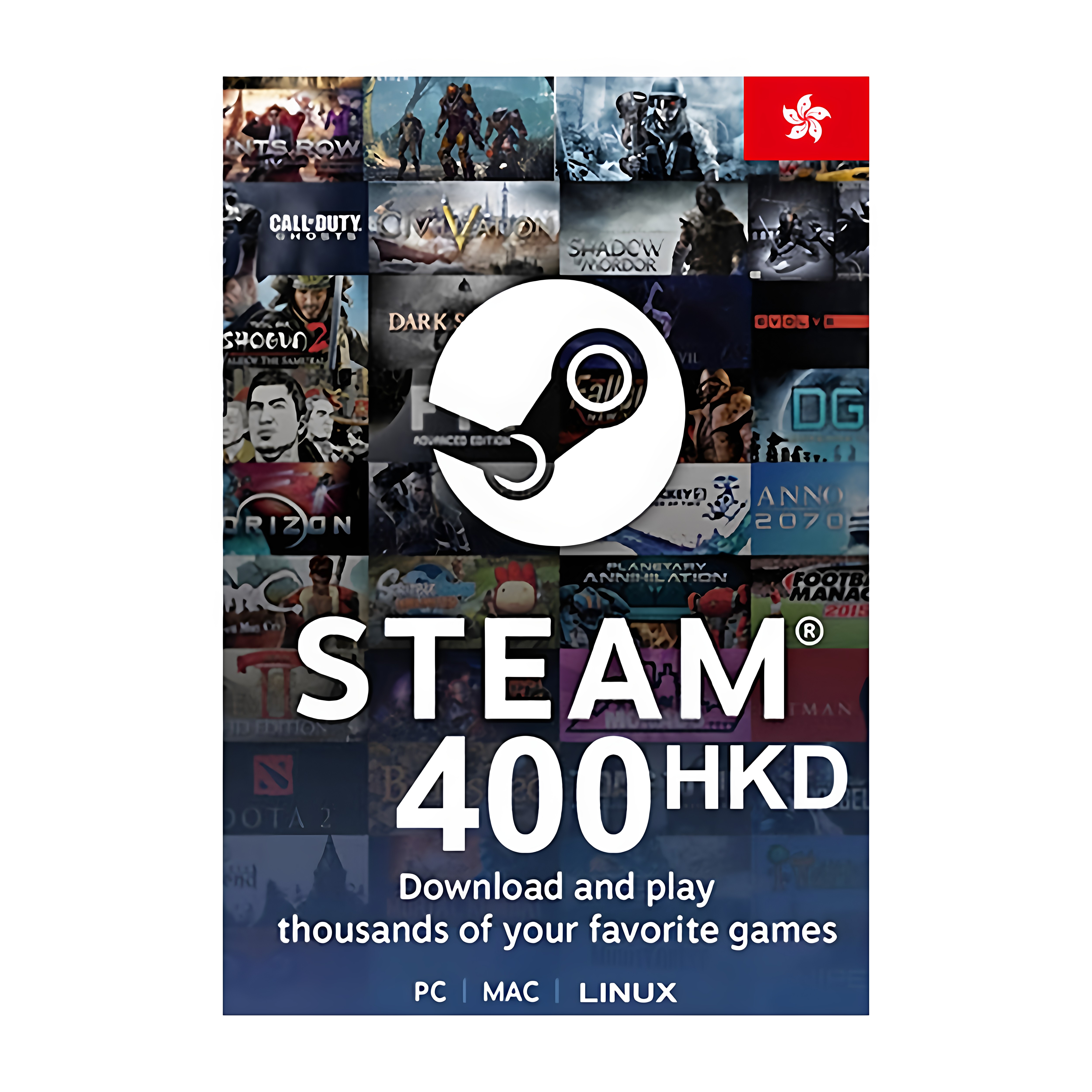 港服Steam钱包数字充值卡HK$400图片