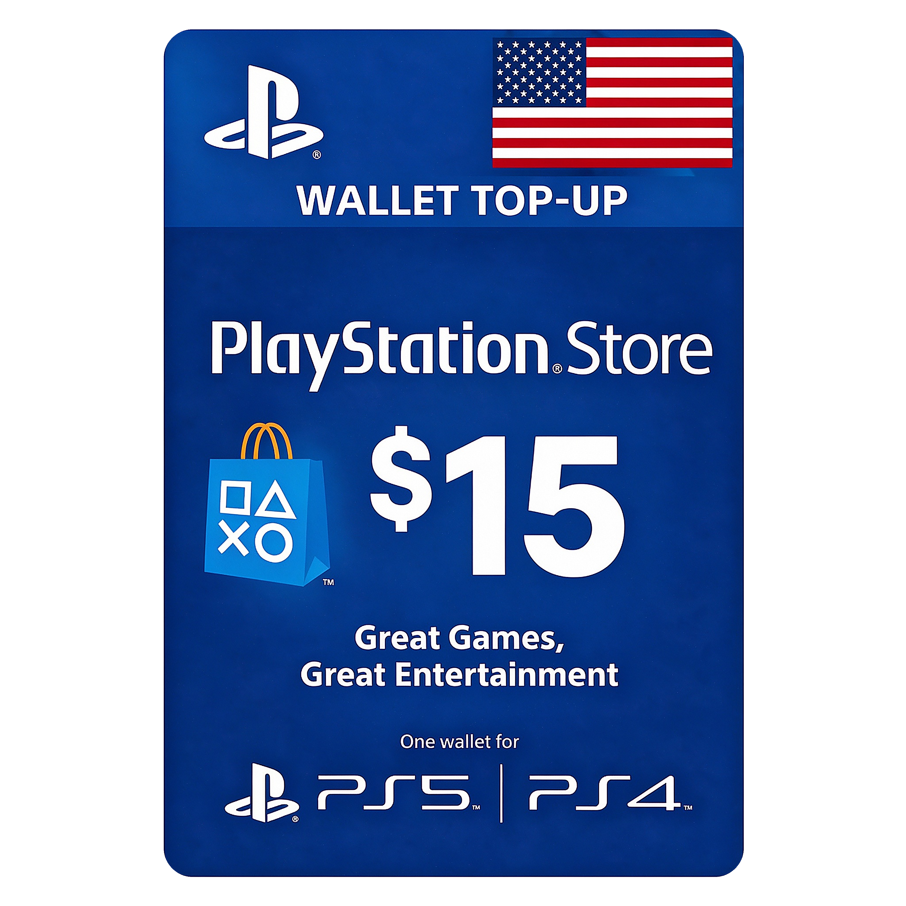 PlayStation Network Card 15 USD 美国PSN Card美服充值点卡15刀