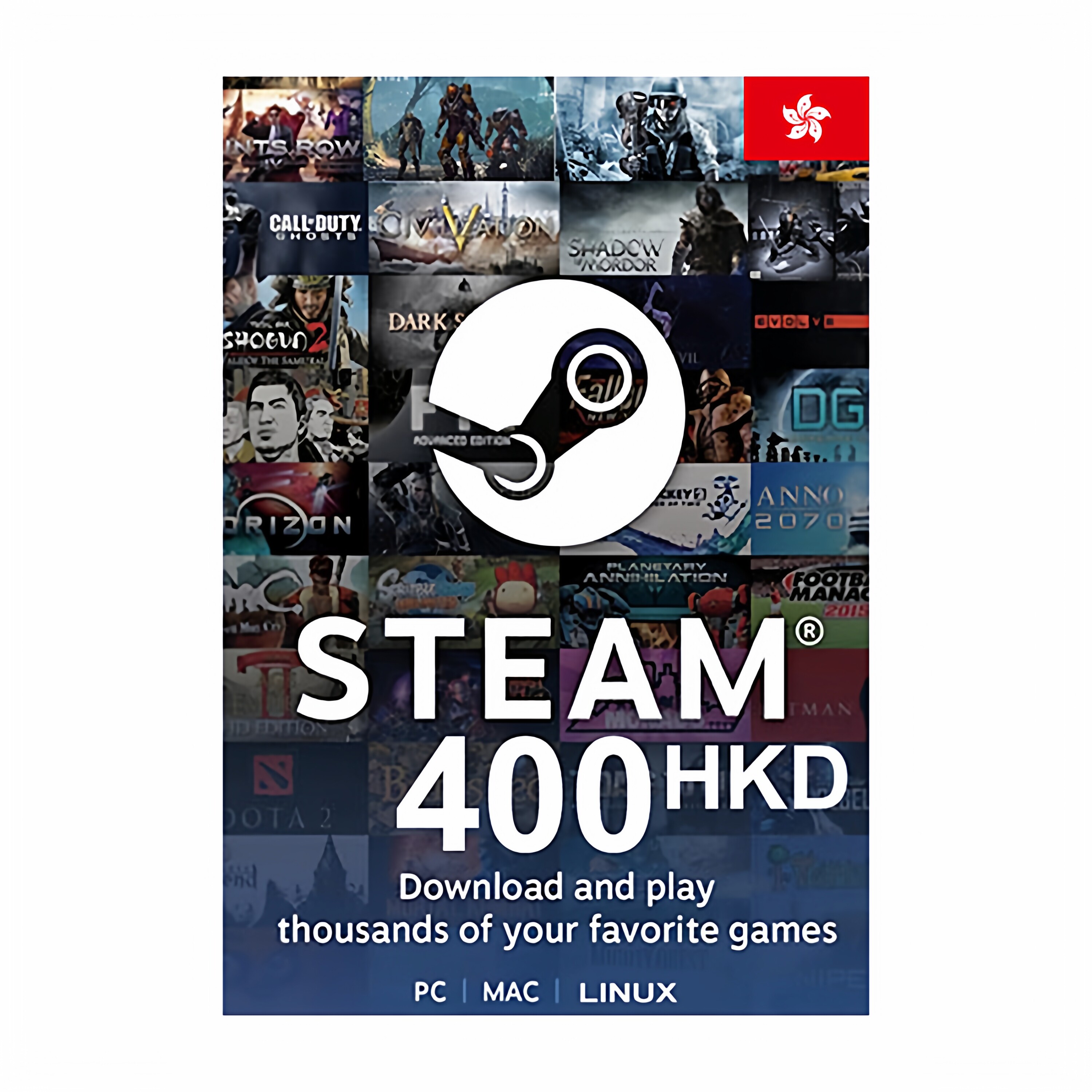 港服Steam钱包数字充值卡HK$400图片