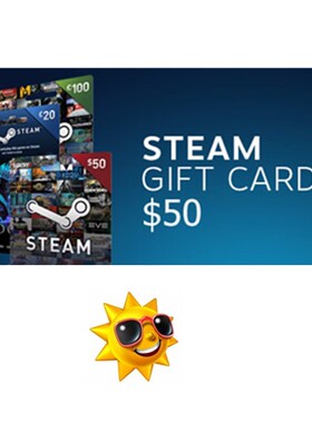 正版美国steam钱包充值点卡50美元 steam wallet gift card USD50