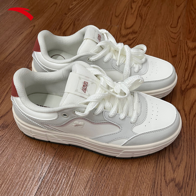 安踏皎月丨经典撞色板鞋小白鞋