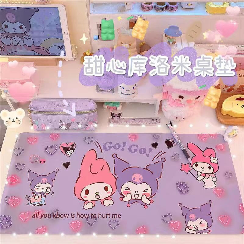 细彩ins卡通可爱玉桂狗库洛米大耳狗防水桌垫学生写字日系桌布餐