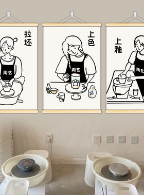 手工陶艺挂画墙面装饰布置海报画