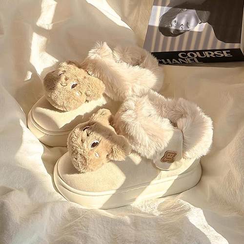 迪尼奴卡通可爱厚底雪地靴
