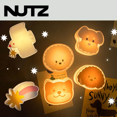 小狗飞鸟星星磁吸冰箱贴小夜灯