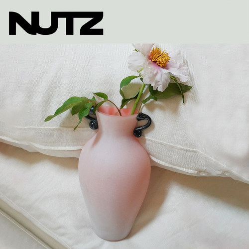 NUTZ复古粉玻璃花瓶壁挂花器