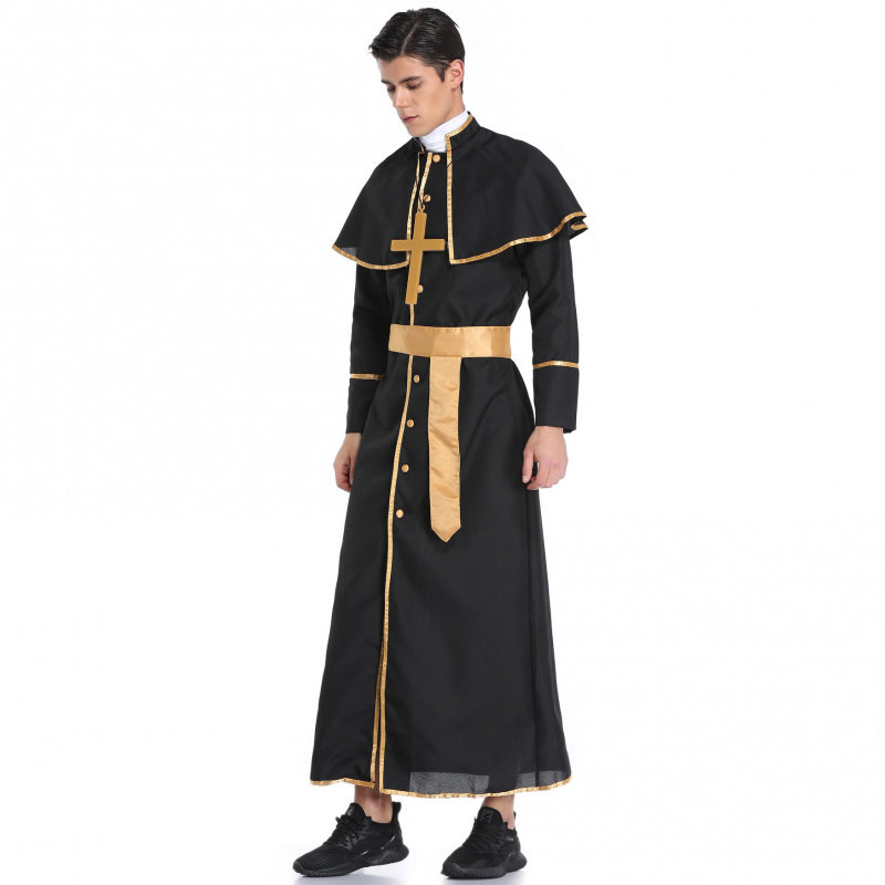 万圣节化妆舞会传教士袍男士表演戏服牧师服装古希腊罗马COS服装