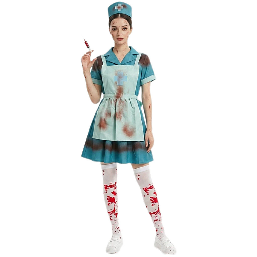 血腥恐怖丧尸护士cosplay服装