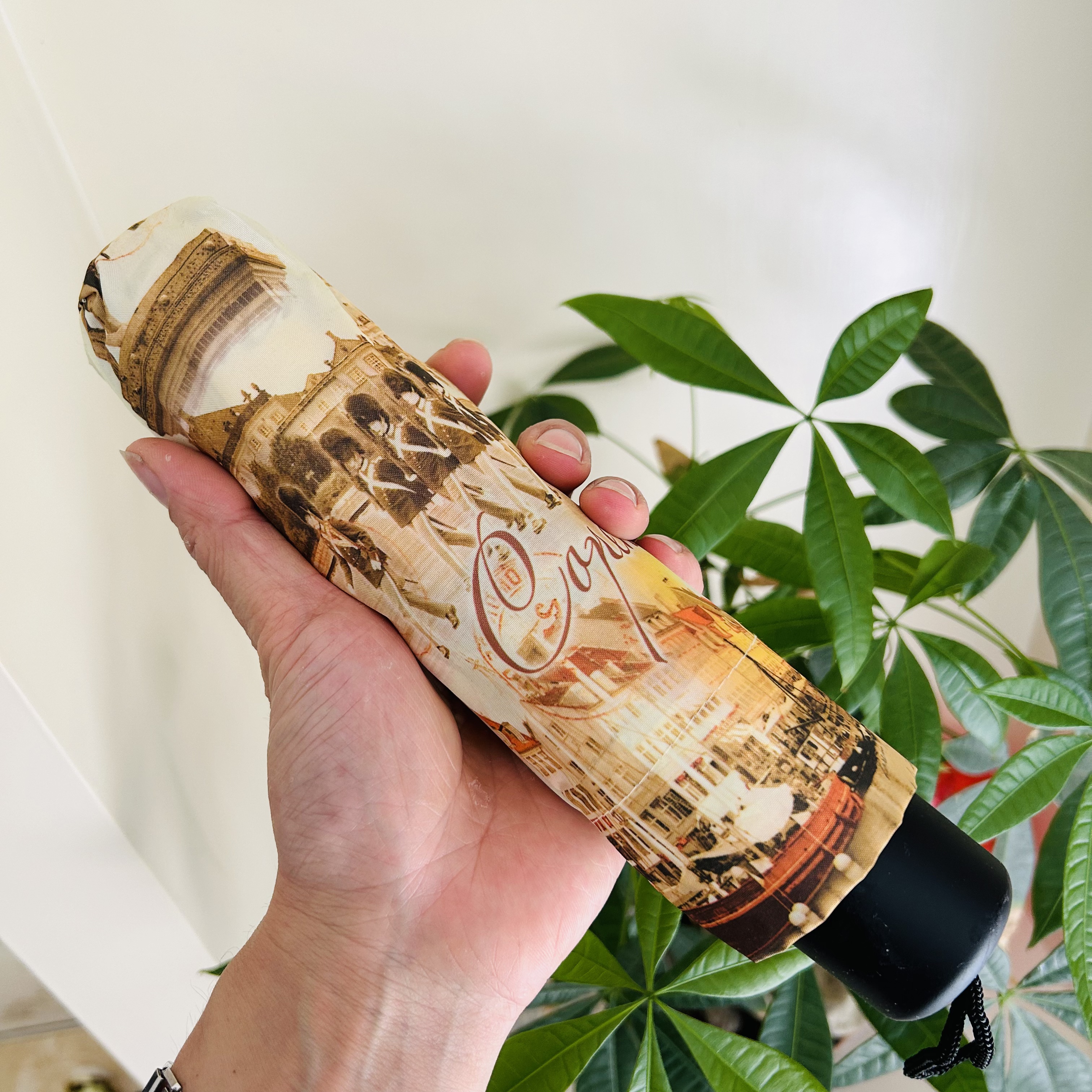 特价清新手动油画伞个性创意折叠晴雨伞复古文艺男女两用超大雨伞