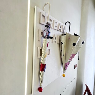 新品波点遮阳伞女级感晴雨伞长柄自动伞防晒遮阳伞女直杆长柄伞