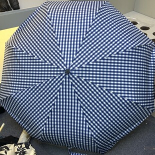 日式竹弯黑胶三折伞 UPF50+防晒 晴雨两用便携遮阳伞女学生复古