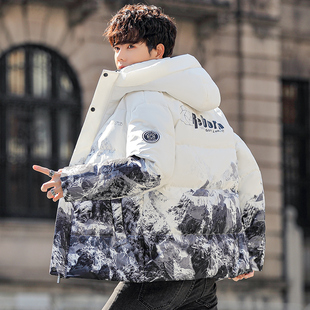 棉服高中学生潮牌加厚外套 潮流痞帅气2025年新款 羽绒服男冬季 韩版