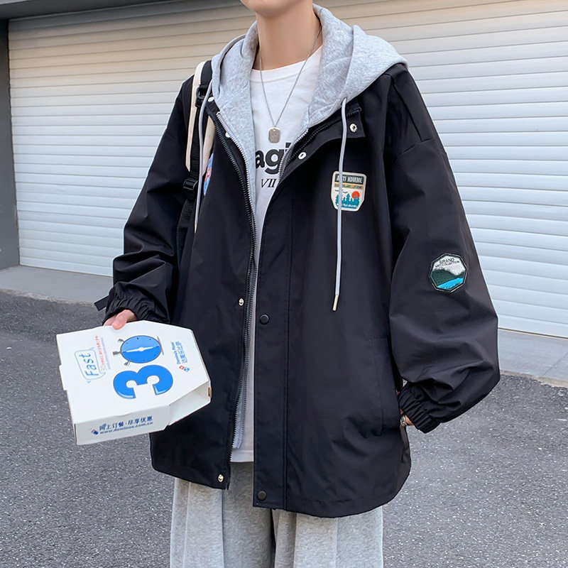 外套男春秋季韩版潮流夹克韩风chic高级感ins痞帅气百搭休闲风衣