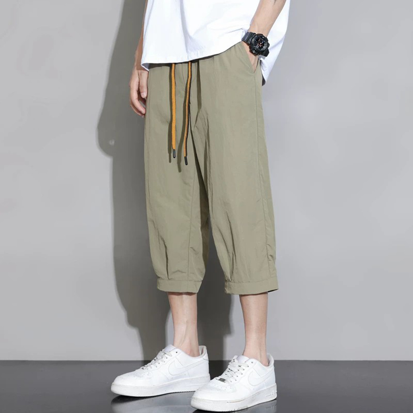 【新品】冰丝七分裤男夏季休闲裤图片