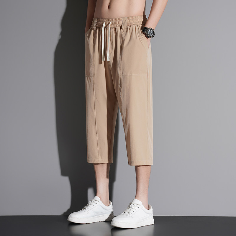 【新品】冰丝七分裤男夏季八分裤图片