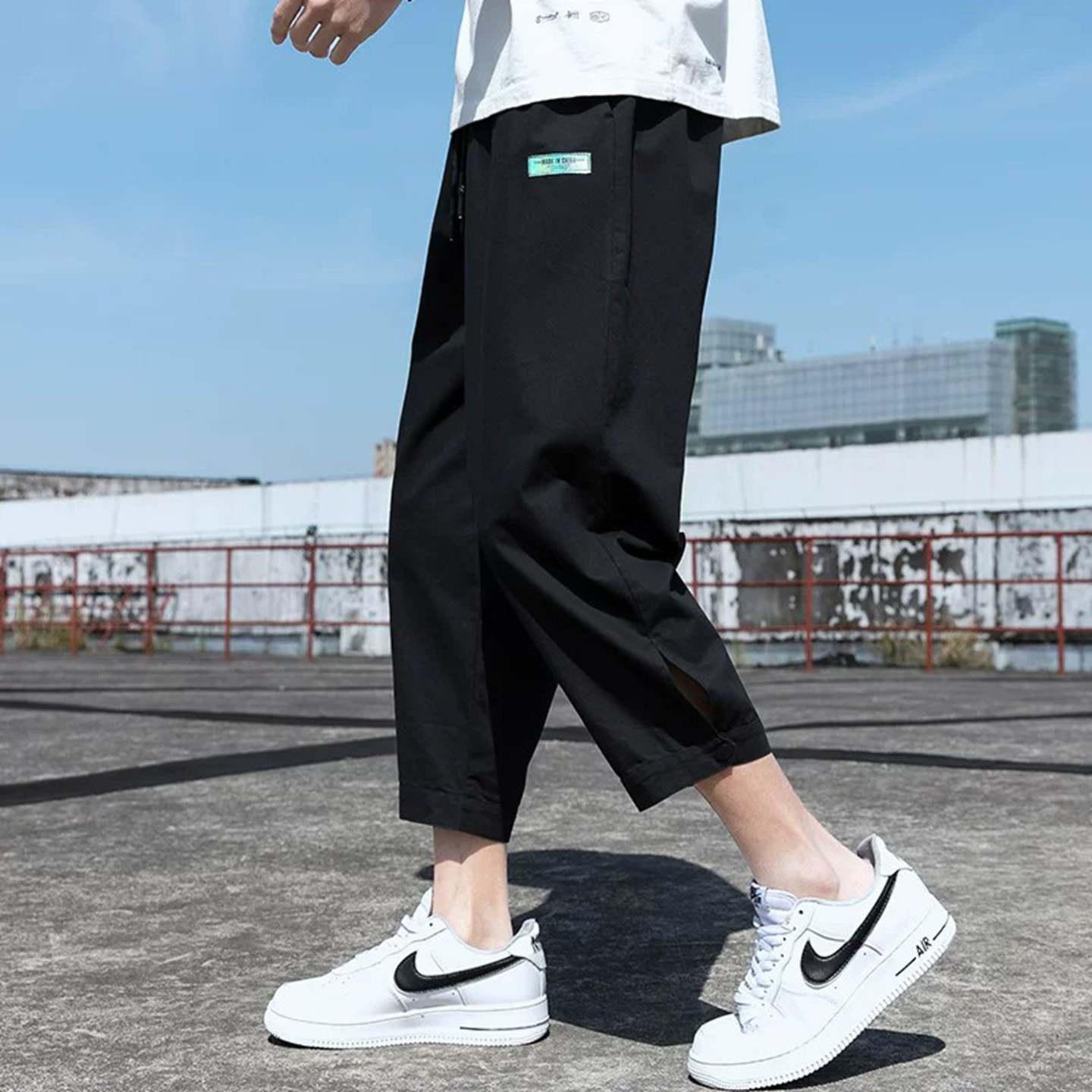 【新品】八分裤男夏季休闲九分裤图片