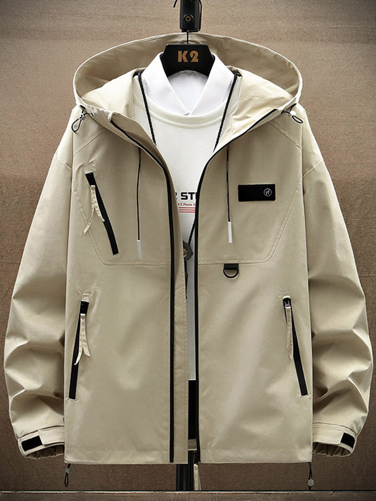 外套男春秋冬季冲锋衣服韩版潮流夹克痞帅气休闲百搭上衣潮牌风衣