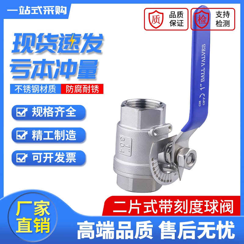 q11f不銹鋼刻度片式內螺紋球閥