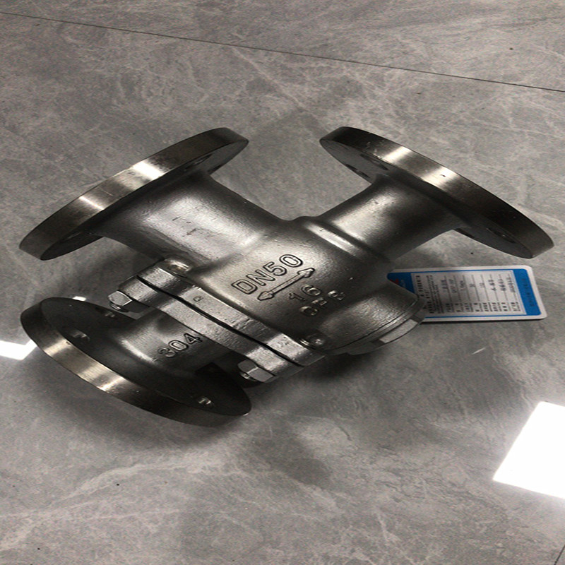 q45f/q44f蒸汽三通阀门l/t型304不锈钢三通法兰球阀/换向阀