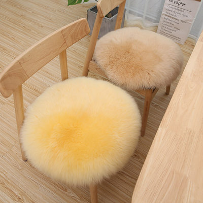 羊毛毛绒办公椅皮毛一体餐椅垫
