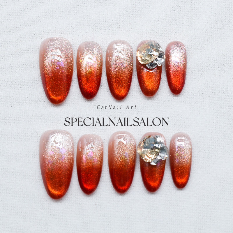 【宴会女王】纯手工穿戴甲2026新款细闪渐变猫眼堆堆钻高级感美甲,彩妆/香水/美妆工具,穿戴甲/甲片,淘宝优惠券,粉丝福利购,淘宝优惠卷