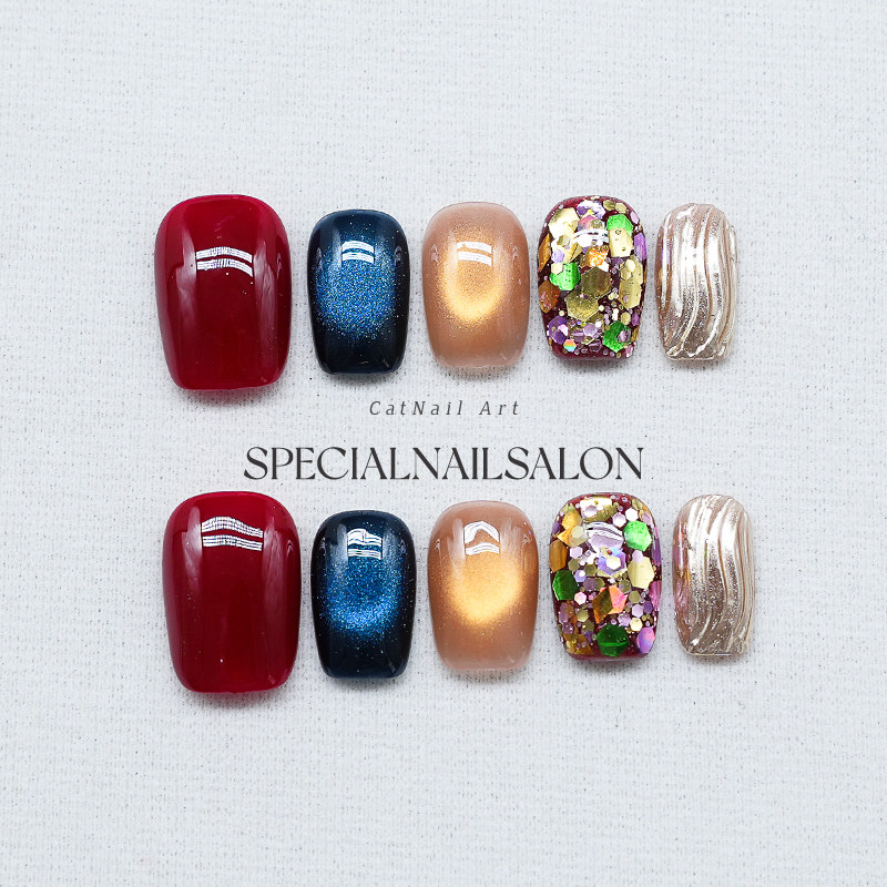 【南城旧事】纯手工穿戴甲2026新年款复古气质高级感显白猫眼美甲,彩妆/香水/美妆工具,穿戴甲/甲片,淘宝优惠券,粉丝福利购,淘宝优惠卷