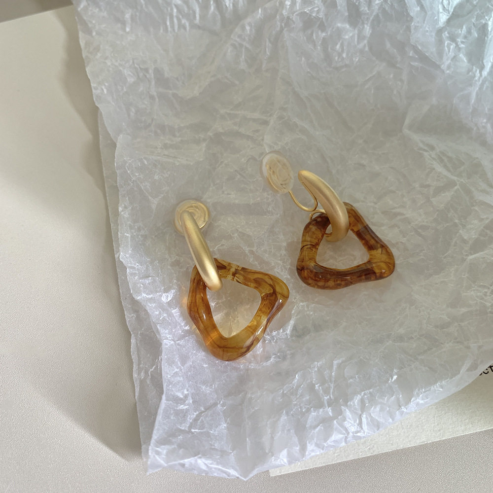 韩国不规则三角树脂耳坠蚊香盘耳