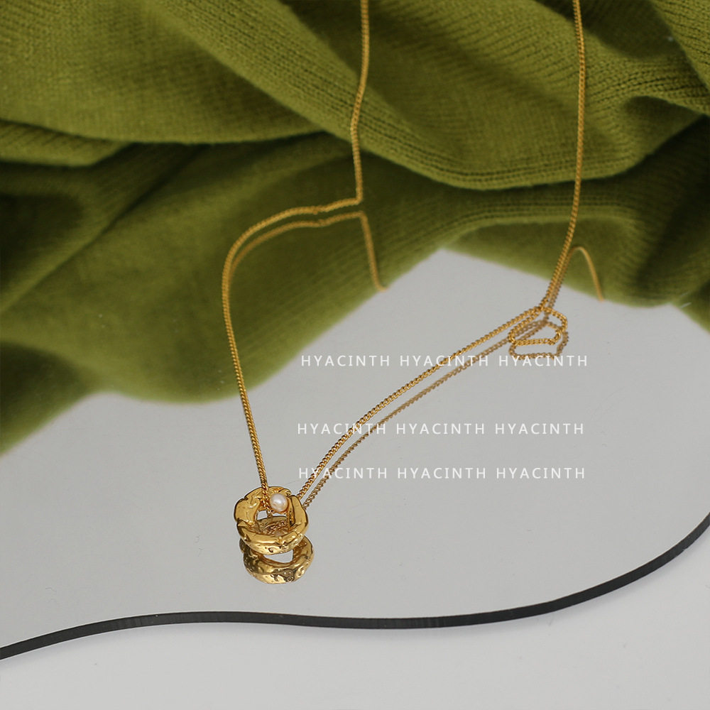 韩国气质简约怀旧风珍珠项链ins高级感复古潮人个性网红颈链饰品