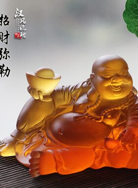 室内车用摆放聚财纳福琉璃佛像