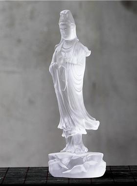 古法琉璃寺庙供奉纯手工观音佛像