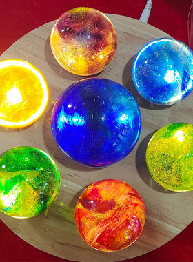 古法琉璃水晶球琉璃球供灯摆件