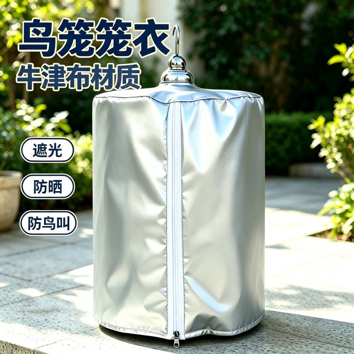 鹦鹉笼衣罩圆形单层全遮光防干扰鸟笼防应激防雨防晒四季笼衣