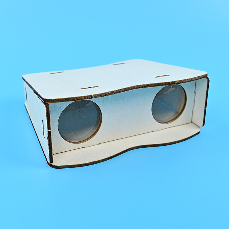 双筒望远镜 儿童手工diy木质拼装益智教具小学生科学物理实验制作