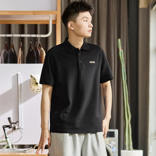 唐狮男士polo衫2025夏季新潮牌翻领宽松短袖T恤百搭休闲简约上衣