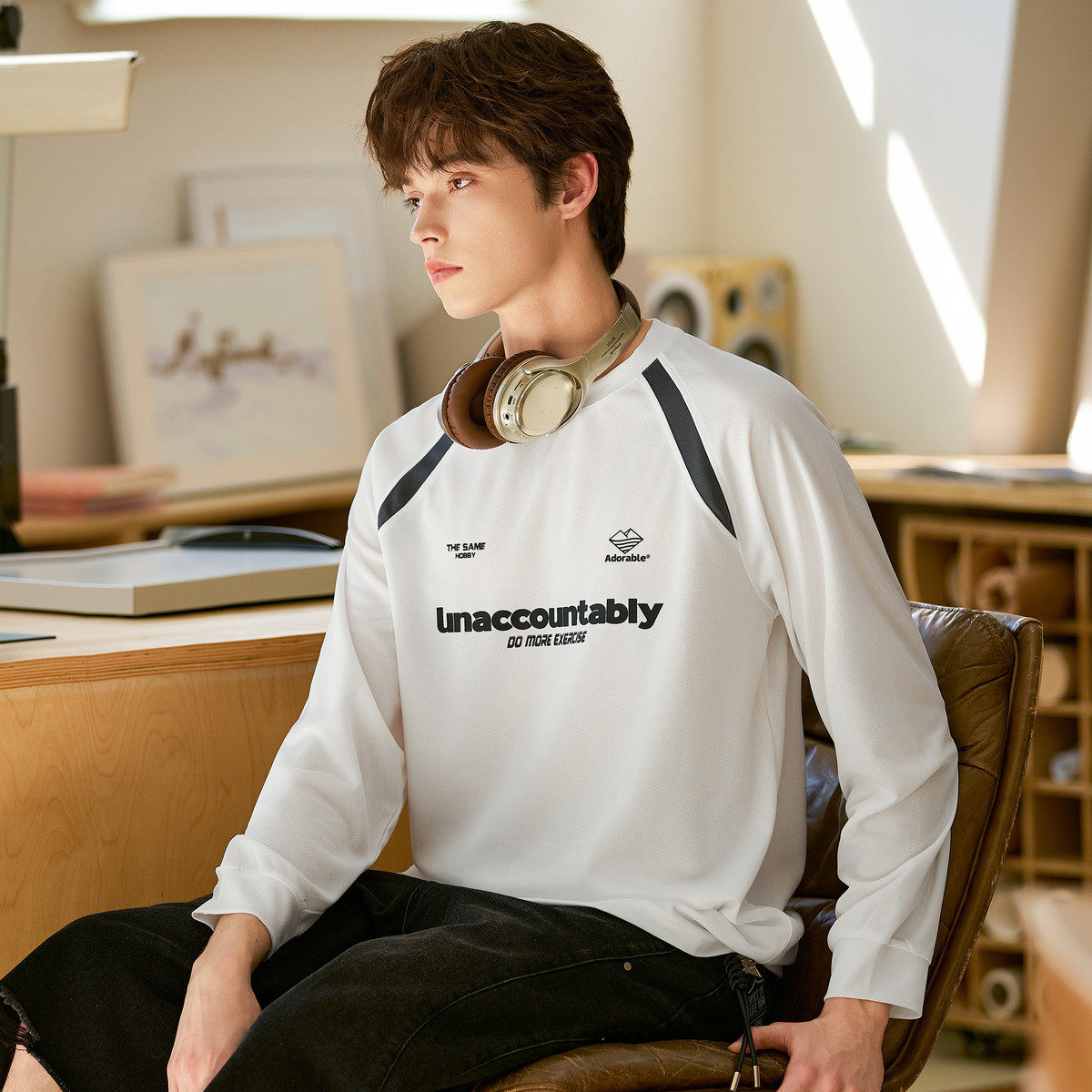 唐狮官方正品男装青少年旗舰2026商场同款店长袖T恤运动宽松内搭