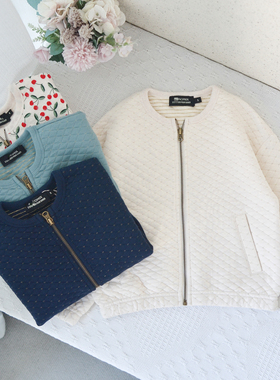 法单~3-14女童宝宝春秋空气棉圆领拉链外套中大童日常百搭上衣