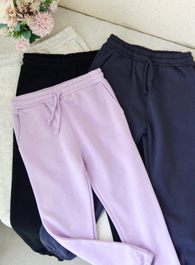 以色列~5-12女童宝宝秋冬抓绒运动束脚裤中大童上学百搭柔软长裤