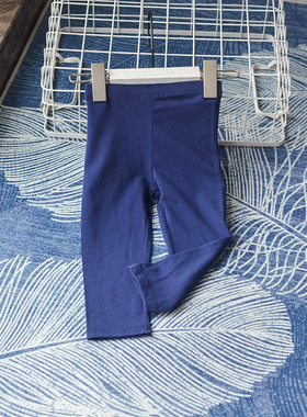 英国外单~女婴童蓝色打底裤女宝宝春秋裤子新生儿裤子9-24个月