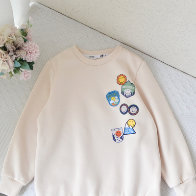 斯家130-170女童秋冬加绒卫衣