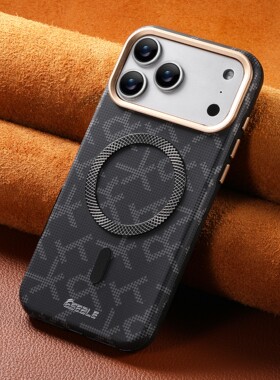 磁吸【L6字母】适用苹果17pro壳iPhone16ProMax新款新纹理商务15/14pm全包防摔ip13男女硬保护套金属镜框