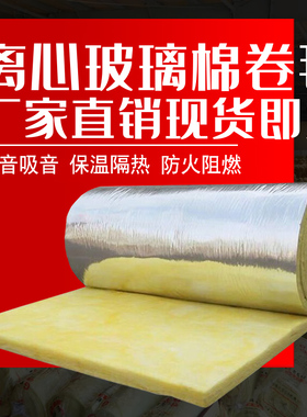 防火岩棉保温棉养殖大棚厂房隔热防火阻燃离心玻璃棉吸音降噪材料