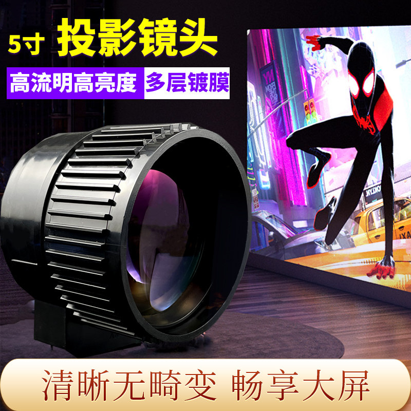国产LED投影仪5寸镜头聚焦转换放大延伸凸透镜凹透镜光学玻璃镜片