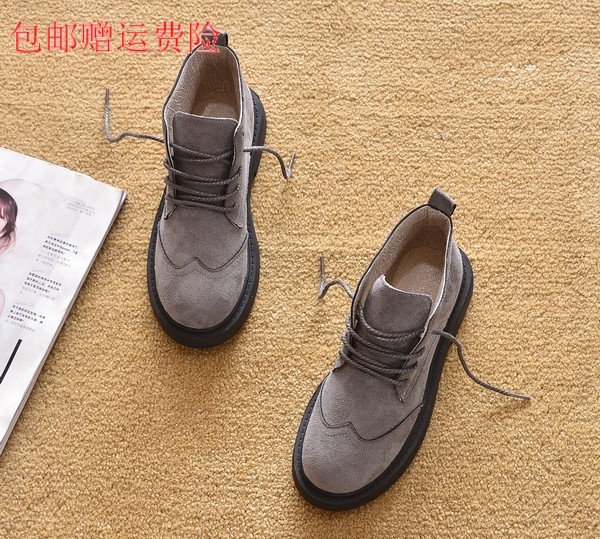 包邮2025新款外贸冬季平跟短靴单靴平底时装靴马丁靴厚底女鞋靴子,女鞋,时装靴,淘宝优惠券,粉丝福利购,淘宝优惠卷