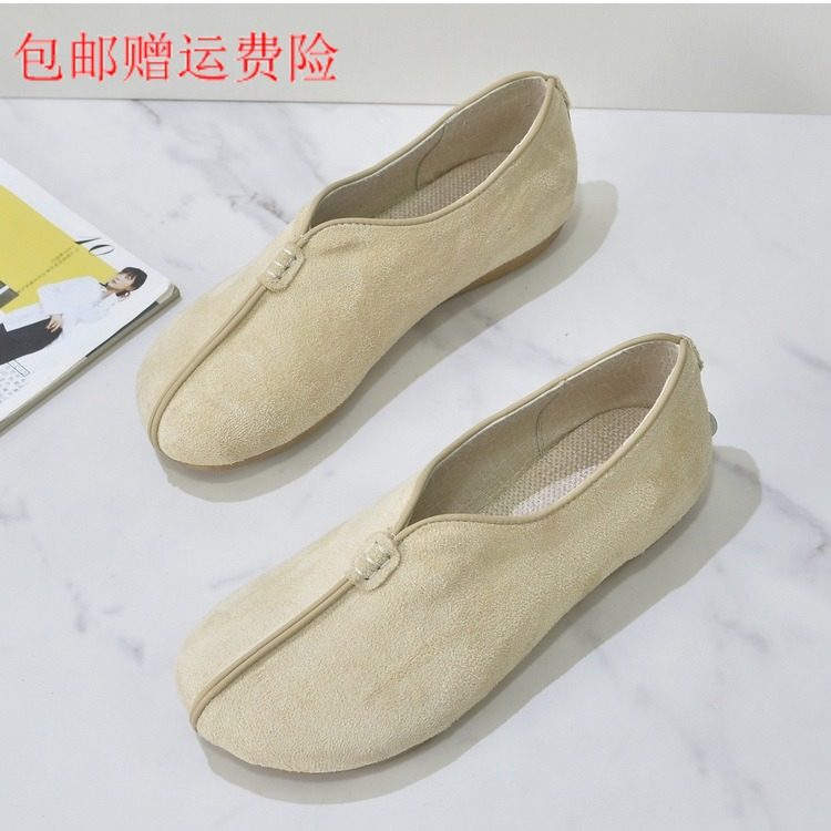包邮2025新款外贸秋季平底单鞋豆豆鞋圆头一脚蹬乐福鞋懒人鞋女潮,女鞋,乐福鞋（豆豆鞋）,淘宝优惠券,粉丝福利购,淘宝优惠卷