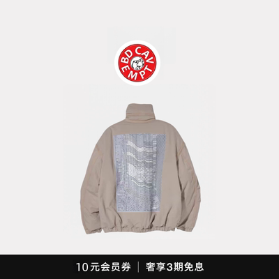 [5折现货]bd cavempt c.e 未来科技感印花羽绒棉服立领夹克外套