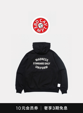 [5折现货]BD CAVEMPT余文乐同款帽衫 日系休闲宽松白标连帽卫衣男