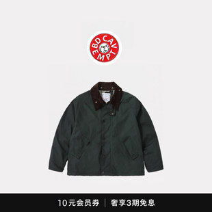 [5折现货]BD CAVEMPT英伦油蜡夹克格纹灯芯绒工装风衣休闲外套
